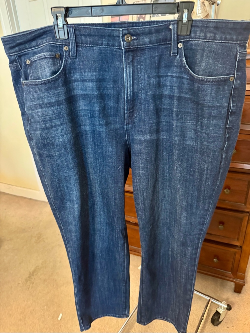 Women’s Plus Dark Blue Straight-Leg Jeans